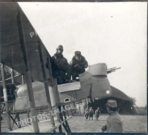 Paré au décollage pour Libman et Galiment  bord d'un Voisin en 1914-1918