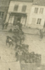 Détail de la photo aérienne de Nesle  en 1917.