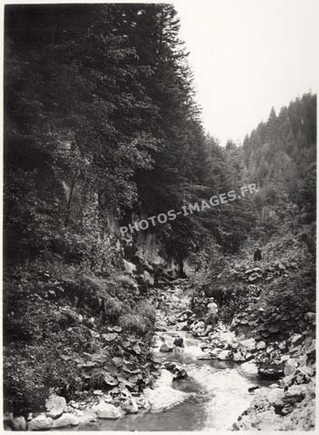 photo ancienne du torrent de la vallée de la Gresse