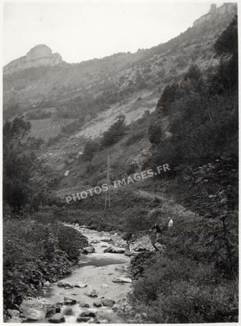 photo ancienne du torrent de la vallée de la Gresse