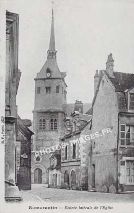 Photo ancienne de l'église de la commune de Romorantin, département du Loir-et-Cher