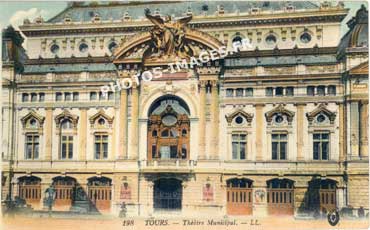 Photo du théâtre municipal de Tours ancien