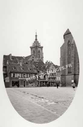 L'église Saint-Martin à Colmar, vieille photo de 1932