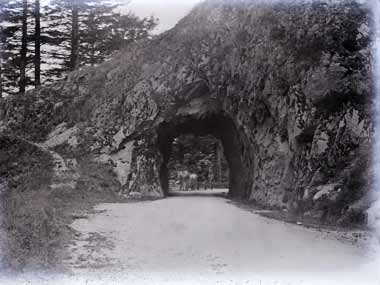 Photo ancienne de la Roche du Diable à la Schlucht en 1930