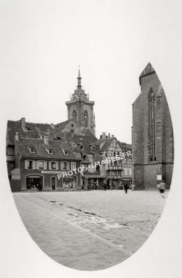 La place des Dominicains à Colmar, vieille photo de 1932