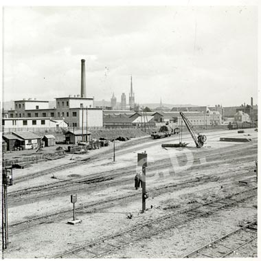 Vieille photo ancienne de la gare de Rouen en 1910