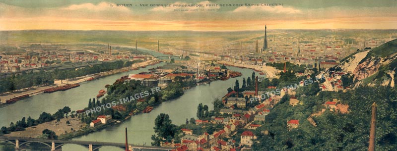 Rouen, vielle photo panoramique