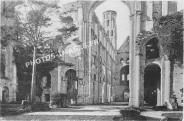 Vieille photo ancienne de la nef de Notre-Dame en 1900