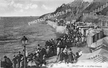 Le Plat Gousset à Granville sur une carte postale de 1900