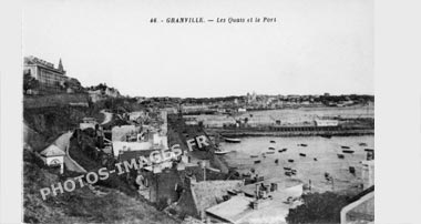  Les quais du Port de Granville sur une carte postale de 1900