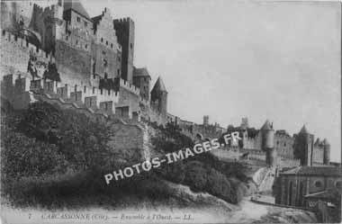 Les fortifications ouest de Carcassonne en 1910
