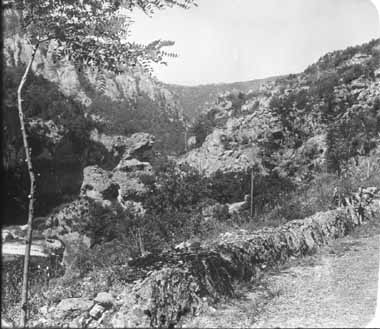 Ancienne photo des gorges du Tarn de 1947