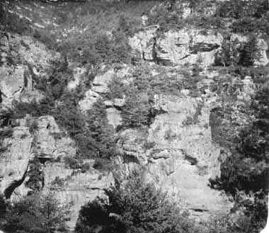 Ancienne photo des gorges du Tarn de 1947