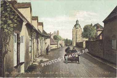 Ancienne photo du circuit de la Sarthe sortie Cherré au Mans