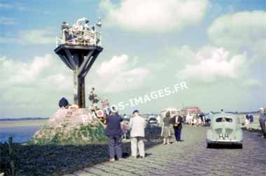 Ancienne photo du passage du Gois sur une diapo de 1960