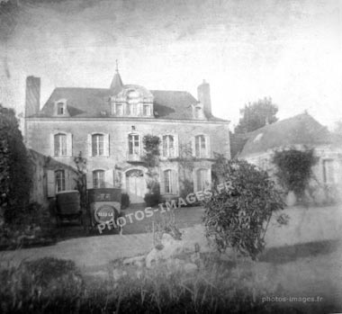 Segré, le Château de la Montchevaleraie, photo ancienne de 1928