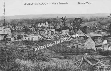 Vieille photo du bourg de Leuilly-sous-Coucy