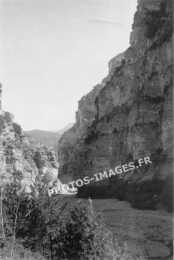 Ancienne photo des gorges de Cians en 1938