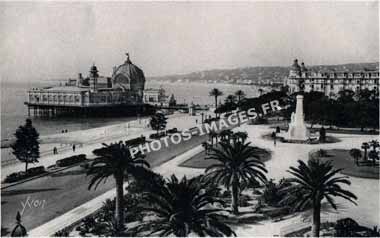 Photo ancienne des jardin Albert 1 et le Palais de la Jetée en 1910