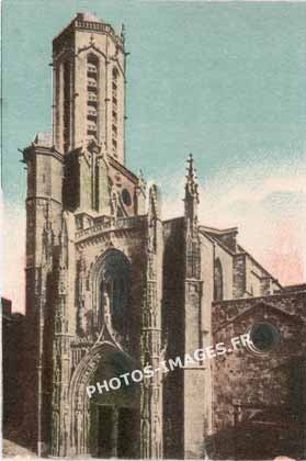 Photo ancienne de la cathédrale Saint Sauveur d'Aix au début du siècle