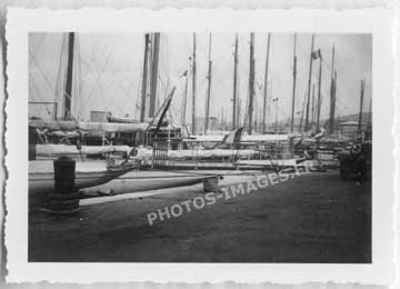Photo ancienne des bateaux du port de Cannes