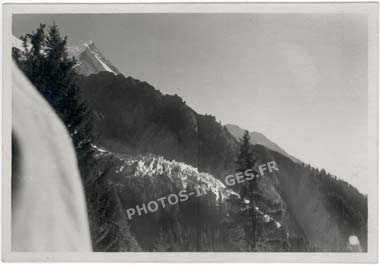 Le glacier des Bossons, photo ancienne de 1949