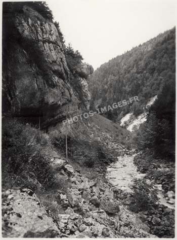 photo ancienne du torrent de la vallée de la Gresse