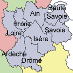 Carte pour le photos anciennes de Rhône-Alpes