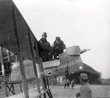 Paré au décollage pour Libman et Galiment à bord d'un Voisin photo 1914-1918 WW1