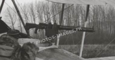 Photo de la mitrailleuse de l'avion allemand captur en 14-18, WW1