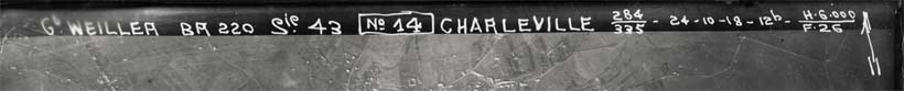 Les références de prise de vue de la photo aérienne de Charleville pendant la guerre 14-18, WW1