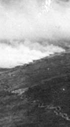 Détail de la photo aérienne du gaz laché sur les tranchées pendant la guerre de 1914-1918 dans le secteur de l'Echelle-St-Aurin en 14-18 WW1